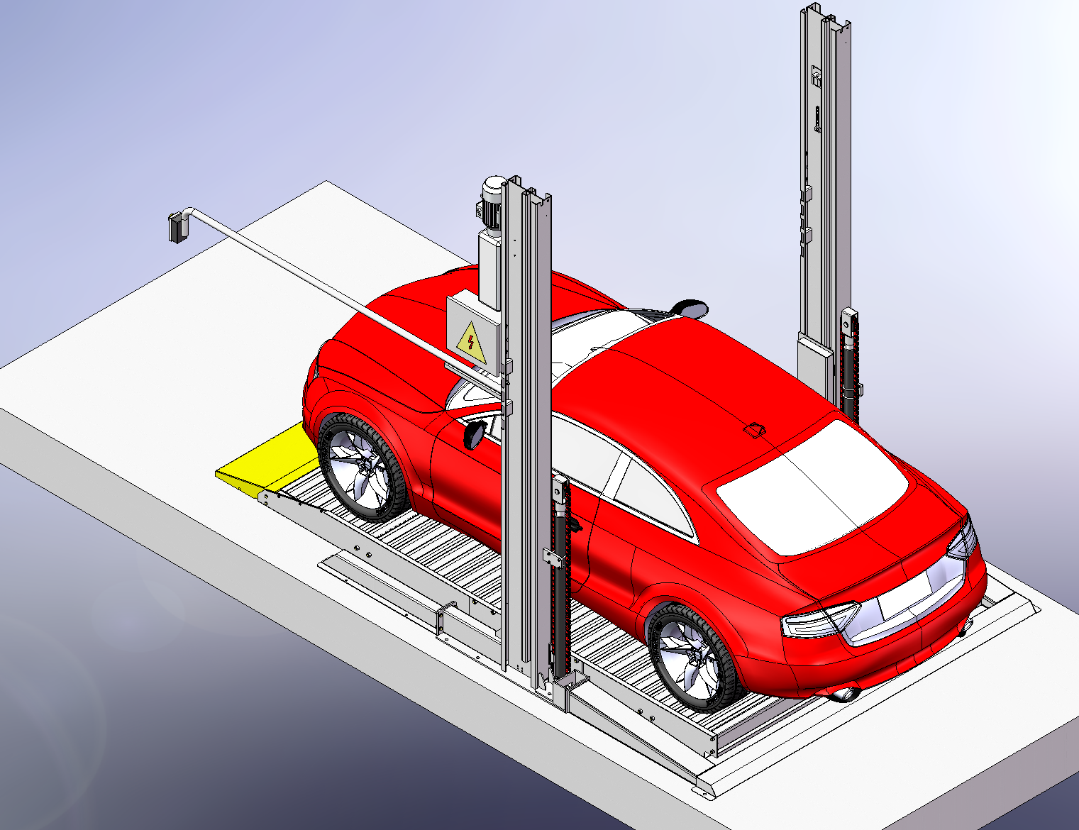 PJS Stacker Parking Lift 3D Render